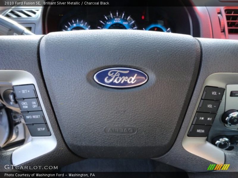 Brilliant Silver Metallic / Charcoal Black 2010 Ford Fusion SE