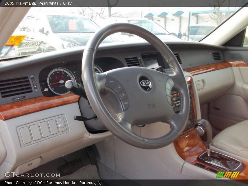 Pearl White / Gray 2005 Kia Amanti