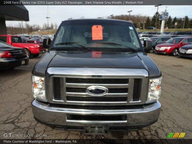 Dark Shadow Grey Metallic / Medium Flint 2008 Ford E Series Van E350 Super Duty XLT Passenger