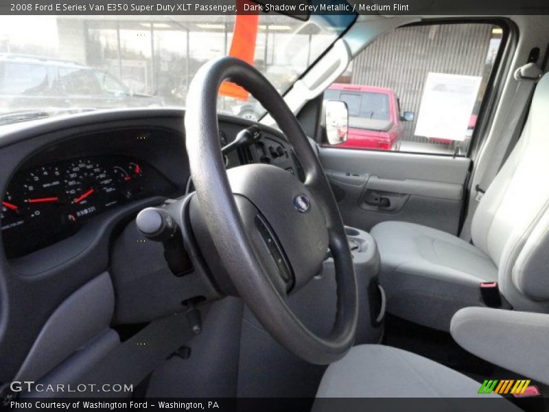 Dark Shadow Grey Metallic / Medium Flint 2008 Ford E Series Van E350 Super Duty XLT Passenger