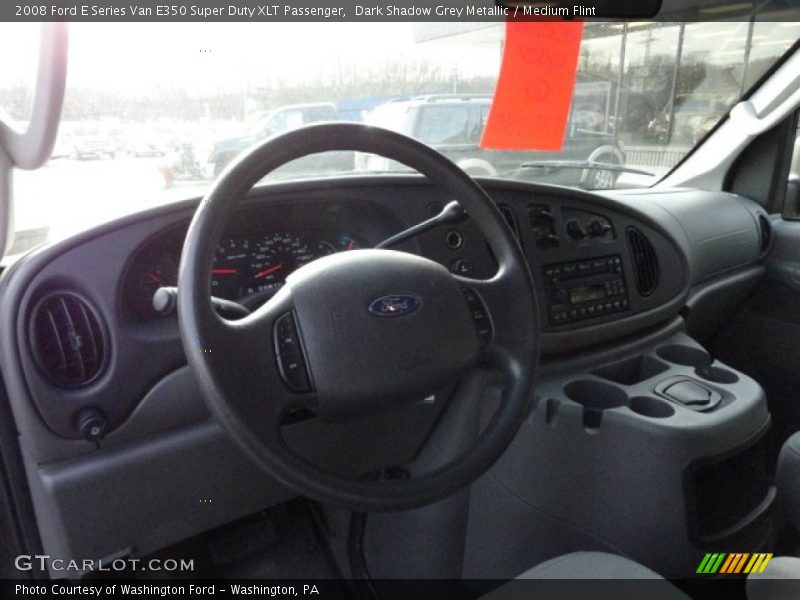 Dark Shadow Grey Metallic / Medium Flint 2008 Ford E Series Van E350 Super Duty XLT Passenger