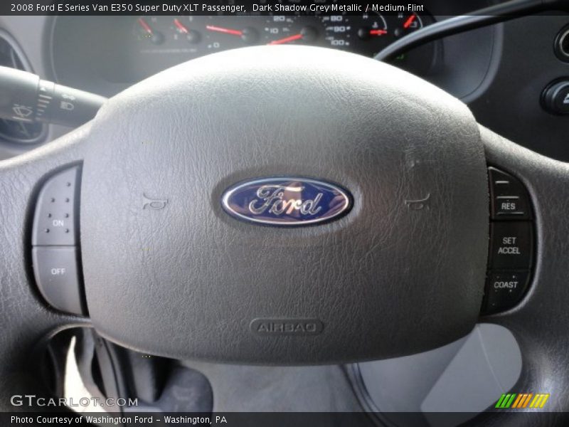 Dark Shadow Grey Metallic / Medium Flint 2008 Ford E Series Van E350 Super Duty XLT Passenger