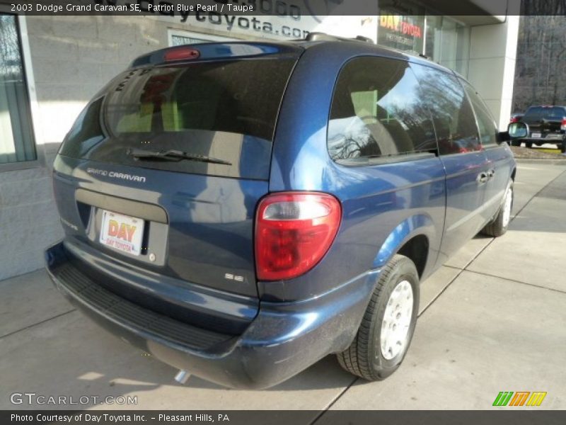 Patriot Blue Pearl / Taupe 2003 Dodge Grand Caravan SE