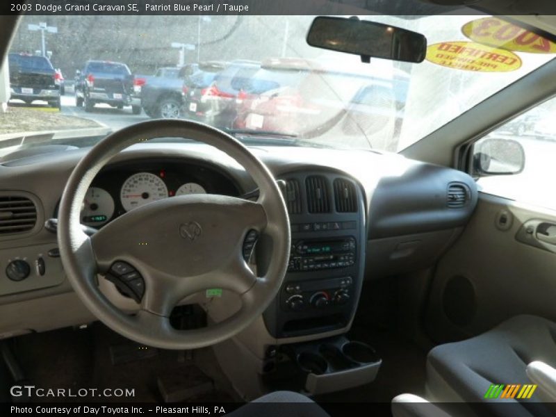 Patriot Blue Pearl / Taupe 2003 Dodge Grand Caravan SE