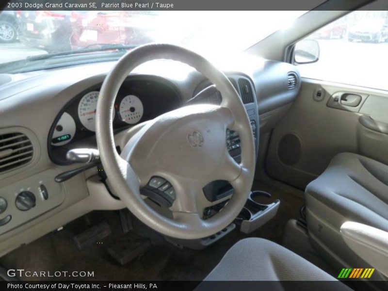 Patriot Blue Pearl / Taupe 2003 Dodge Grand Caravan SE