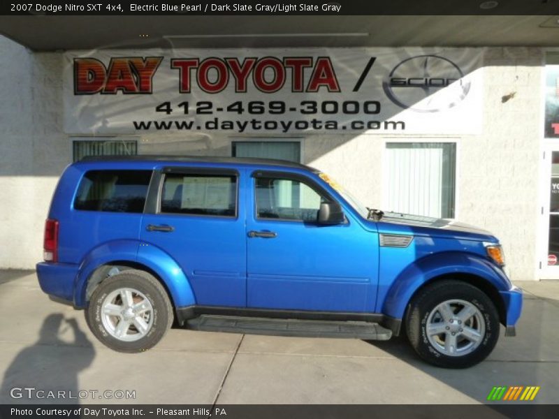 Electric Blue Pearl / Dark Slate Gray/Light Slate Gray 2007 Dodge Nitro SXT 4x4