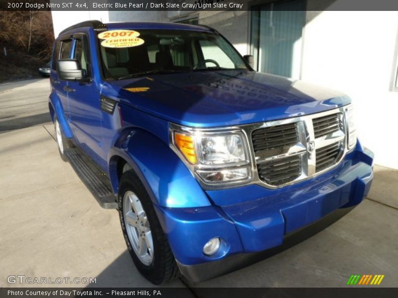 Electric Blue Pearl / Dark Slate Gray/Light Slate Gray 2007 Dodge Nitro SXT 4x4