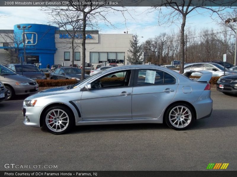 Apex Silver Metallic / Black 2008 Mitsubishi Lancer Evolution GSR
