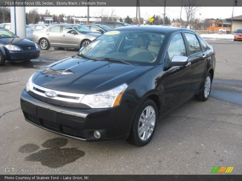 Ebony Black / Medium Stone 2010 Ford Focus SEL Sedan
