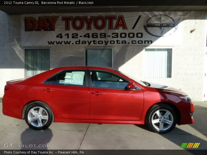 Barcelona Red Metallic / Black/Ash 2012 Toyota Camry SE