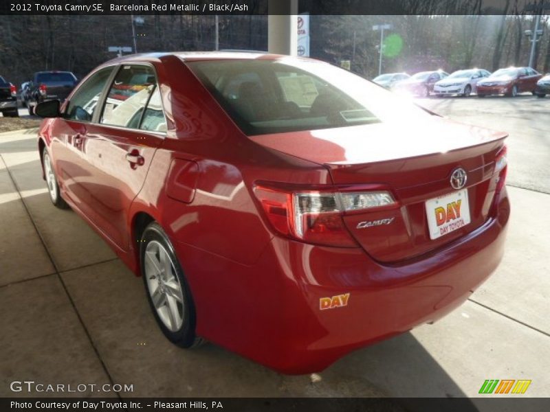 Barcelona Red Metallic / Black/Ash 2012 Toyota Camry SE