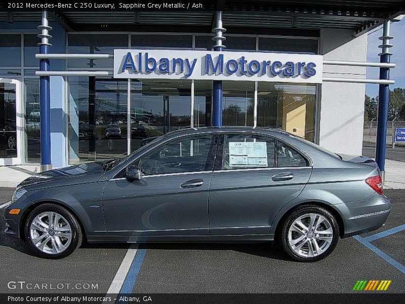 Sapphire Grey Metallic / Ash 2012 Mercedes-Benz C 250 Luxury