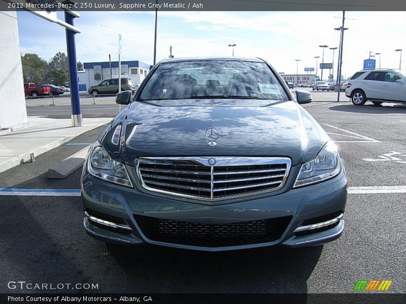 Sapphire Grey Metallic / Ash 2012 Mercedes-Benz C 250 Luxury