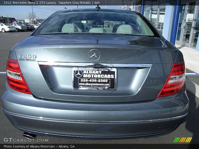 Sapphire Grey Metallic / Ash 2012 Mercedes-Benz C 250 Luxury