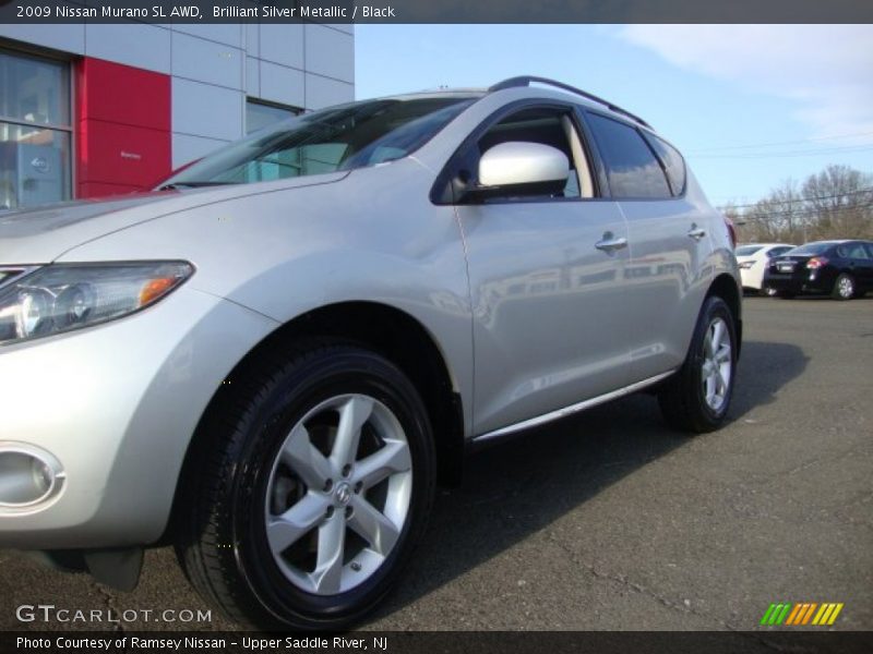 Brilliant Silver Metallic / Black 2009 Nissan Murano SL AWD