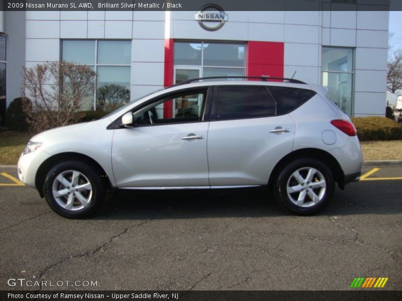 Brilliant Silver Metallic / Black 2009 Nissan Murano SL AWD