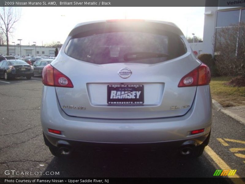 Brilliant Silver Metallic / Black 2009 Nissan Murano SL AWD
