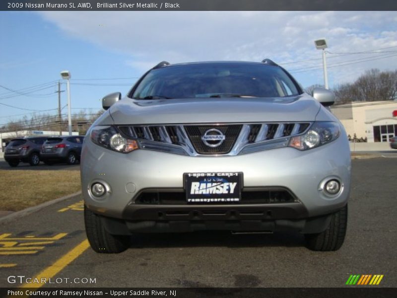 Brilliant Silver Metallic / Black 2009 Nissan Murano SL AWD
