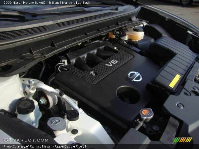 Brilliant Silver Metallic / Black 2009 Nissan Murano SL AWD