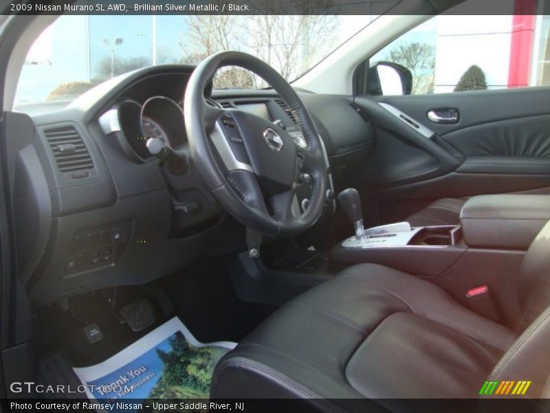 Brilliant Silver Metallic / Black 2009 Nissan Murano SL AWD