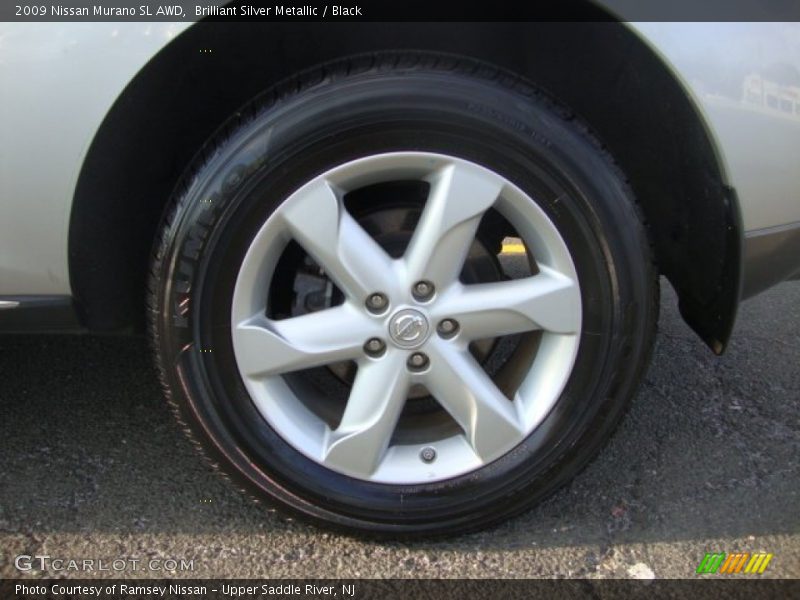 Brilliant Silver Metallic / Black 2009 Nissan Murano SL AWD