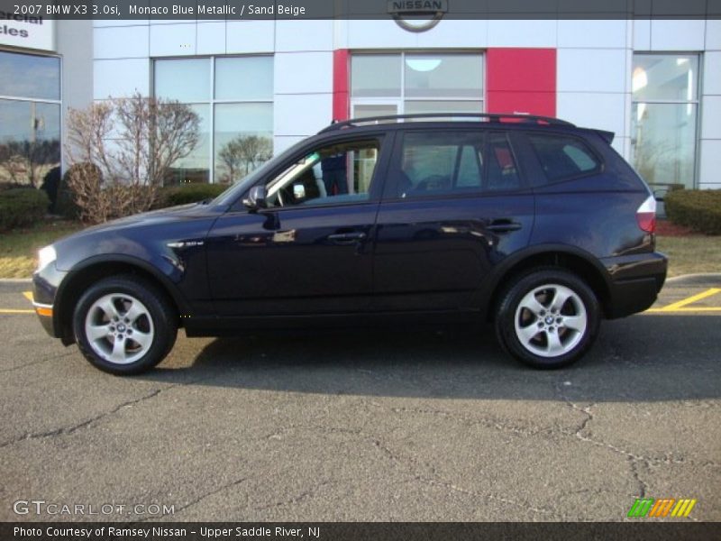 Monaco Blue Metallic / Sand Beige 2007 BMW X3 3.0si