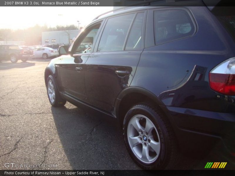 Monaco Blue Metallic / Sand Beige 2007 BMW X3 3.0si
