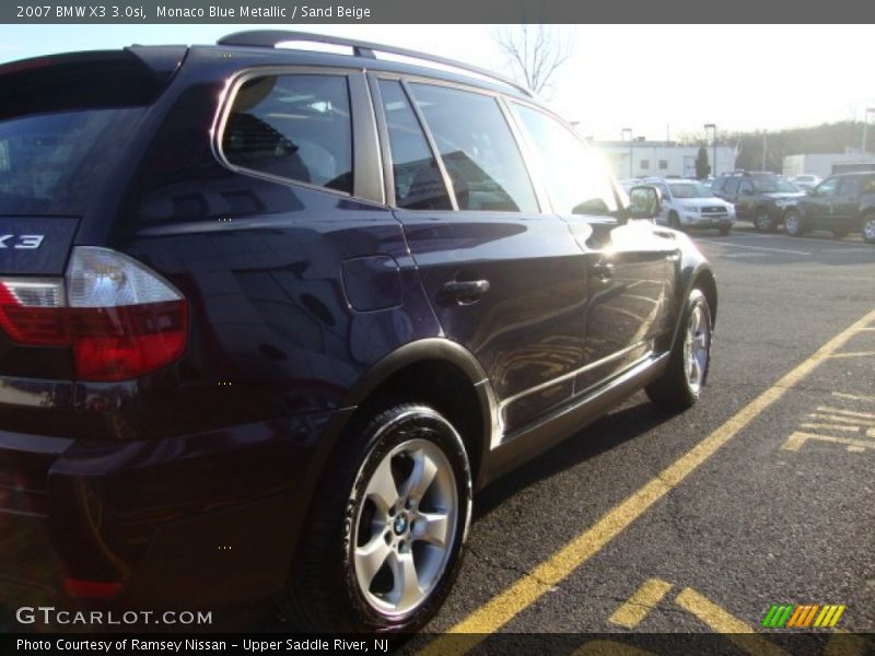 Monaco Blue Metallic / Sand Beige 2007 BMW X3 3.0si