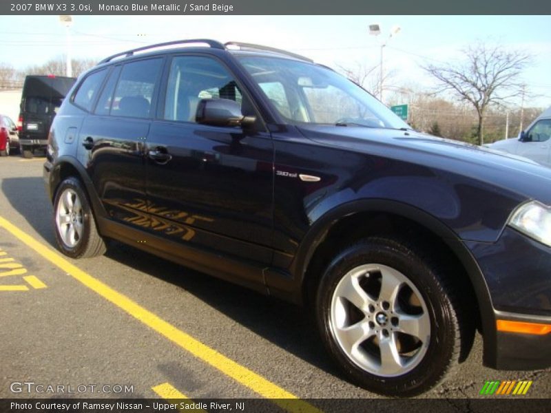 Monaco Blue Metallic / Sand Beige 2007 BMW X3 3.0si