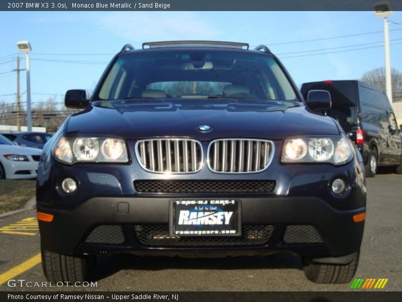 Monaco Blue Metallic / Sand Beige 2007 BMW X3 3.0si