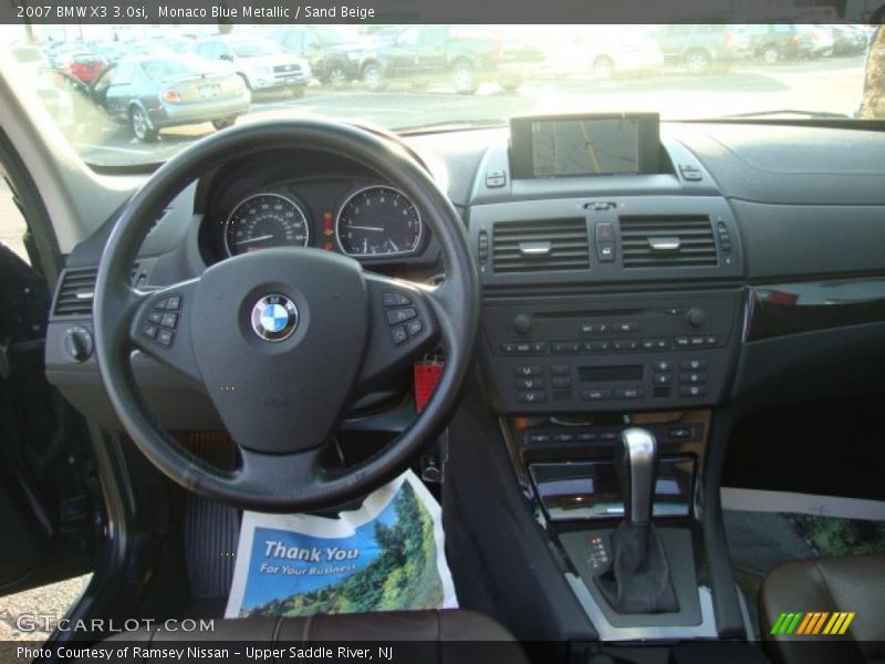 Monaco Blue Metallic / Sand Beige 2007 BMW X3 3.0si
