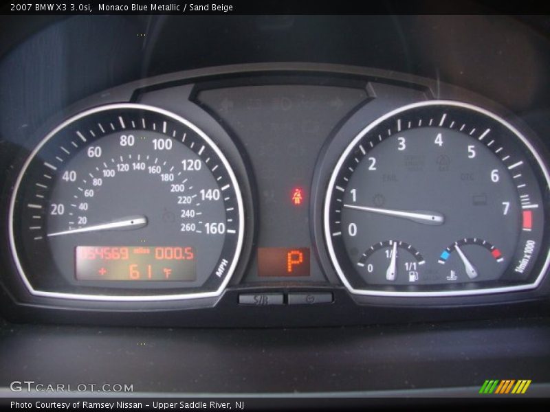 Monaco Blue Metallic / Sand Beige 2007 BMW X3 3.0si
