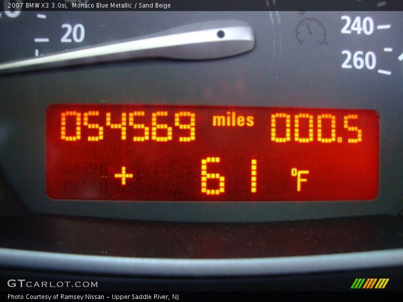 Monaco Blue Metallic / Sand Beige 2007 BMW X3 3.0si