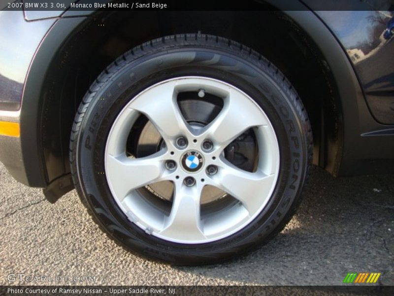 Monaco Blue Metallic / Sand Beige 2007 BMW X3 3.0si