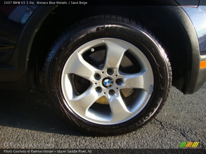 Monaco Blue Metallic / Sand Beige 2007 BMW X3 3.0si
