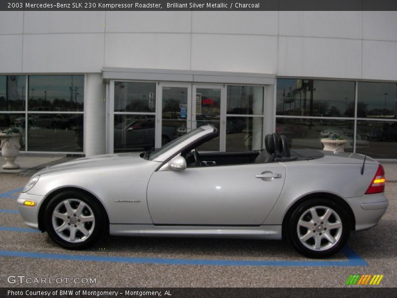 Brilliant Silver Metallic / Charcoal 2003 Mercedes-Benz SLK 230 Kompressor Roadster