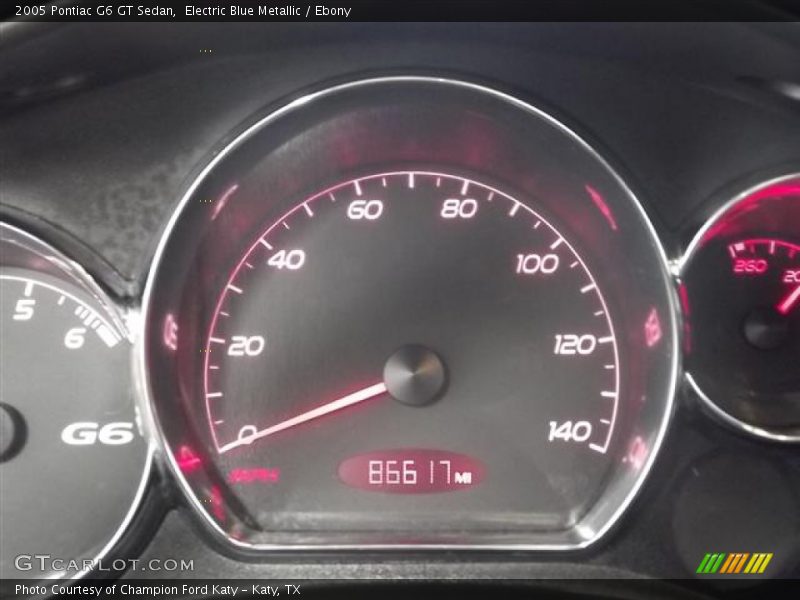 Electric Blue Metallic / Ebony 2005 Pontiac G6 GT Sedan