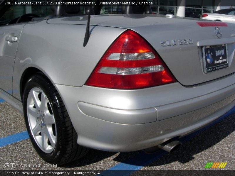 Brilliant Silver Metallic / Charcoal 2003 Mercedes-Benz SLK 230 Kompressor Roadster