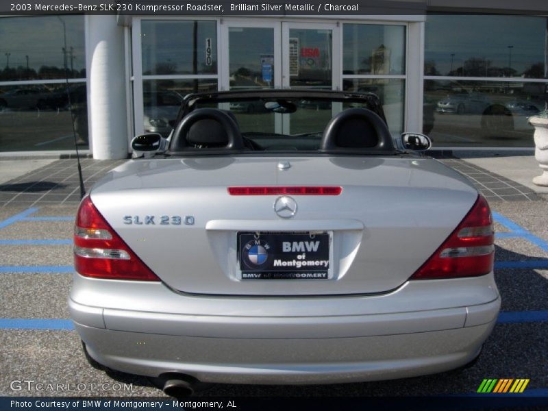 Brilliant Silver Metallic / Charcoal 2003 Mercedes-Benz SLK 230 Kompressor Roadster