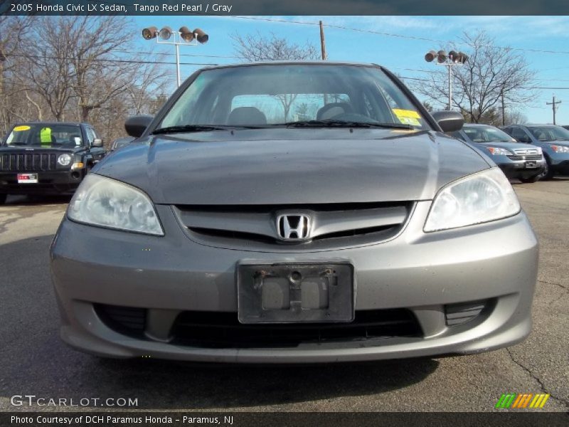 Tango Red Pearl / Gray 2005 Honda Civic LX Sedan