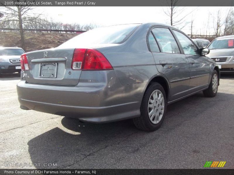 Tango Red Pearl / Gray 2005 Honda Civic LX Sedan
