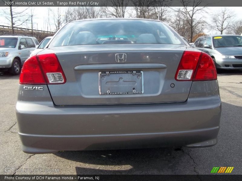 Tango Red Pearl / Gray 2005 Honda Civic LX Sedan