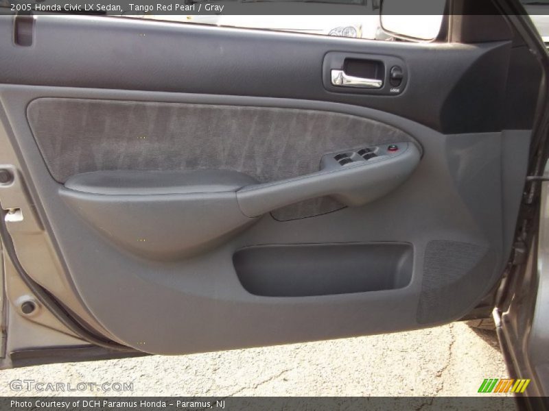 Tango Red Pearl / Gray 2005 Honda Civic LX Sedan