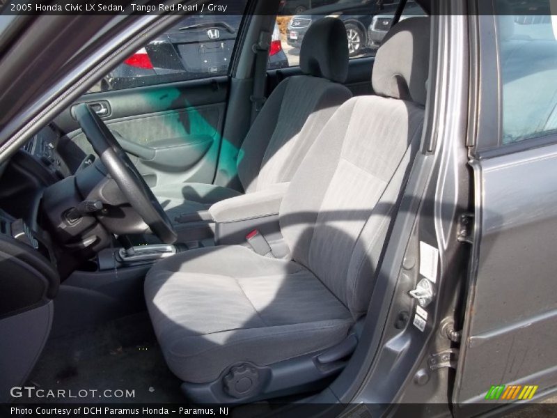 Tango Red Pearl / Gray 2005 Honda Civic LX Sedan