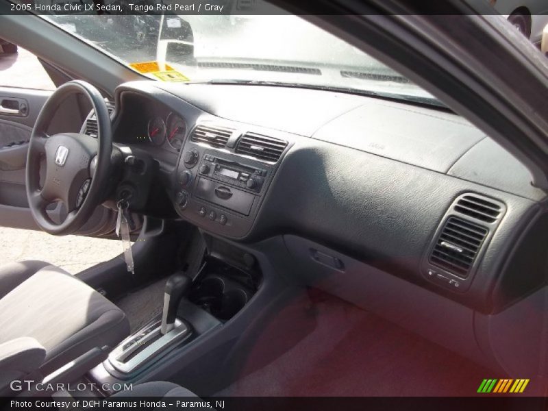 Tango Red Pearl / Gray 2005 Honda Civic LX Sedan