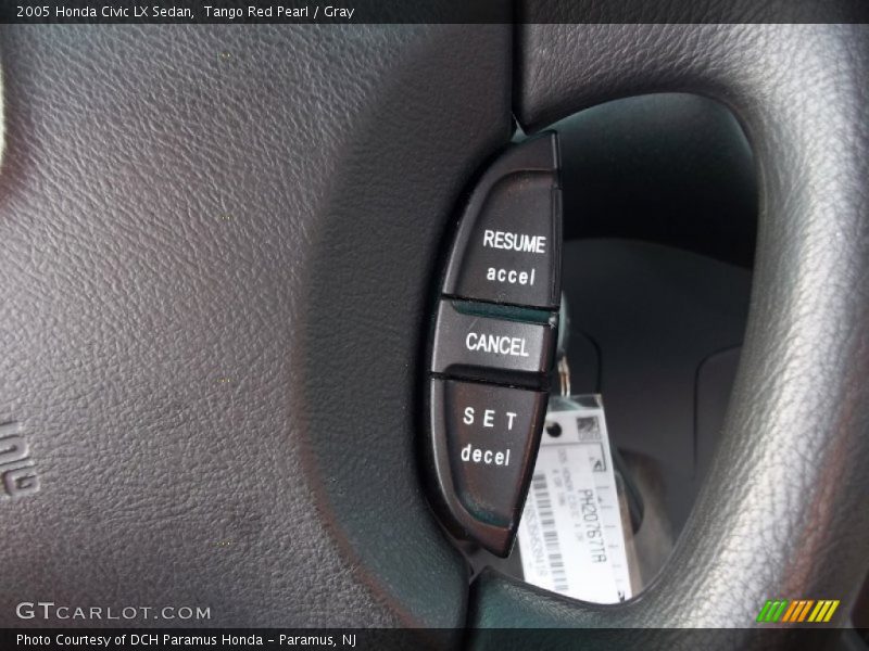 Tango Red Pearl / Gray 2005 Honda Civic LX Sedan