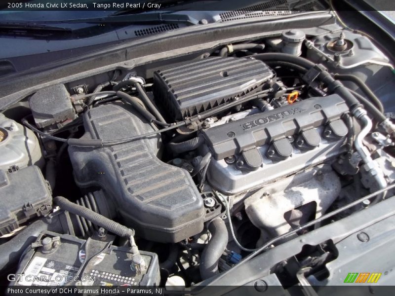 Tango Red Pearl / Gray 2005 Honda Civic LX Sedan