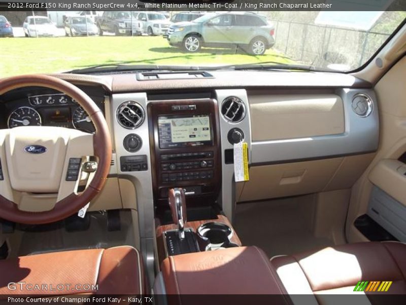 White Platinum Metallic Tri-Coat / King Ranch Chaparral Leather 2012 Ford F150 King Ranch SuperCrew 4x4