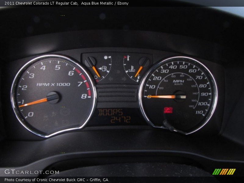 Aqua Blue Metallic / Ebony 2011 Chevrolet Colorado LT Regular Cab