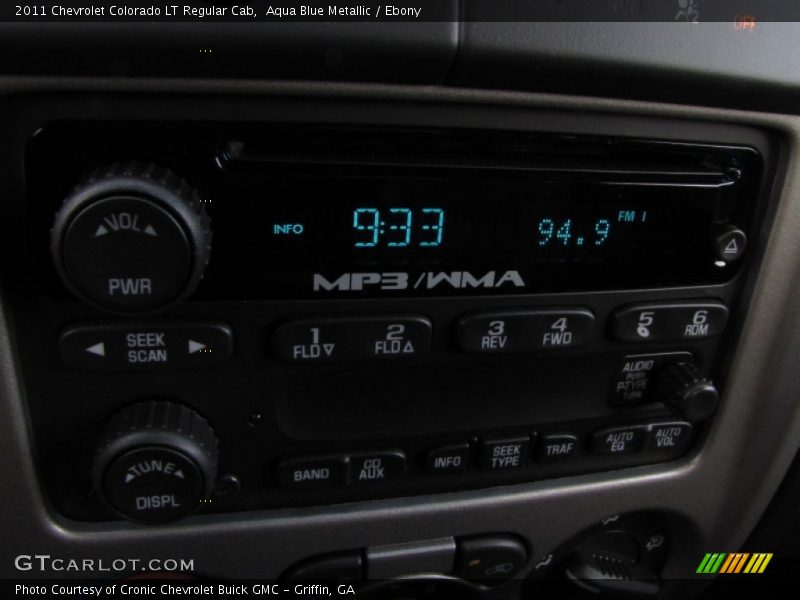 Aqua Blue Metallic / Ebony 2011 Chevrolet Colorado LT Regular Cab